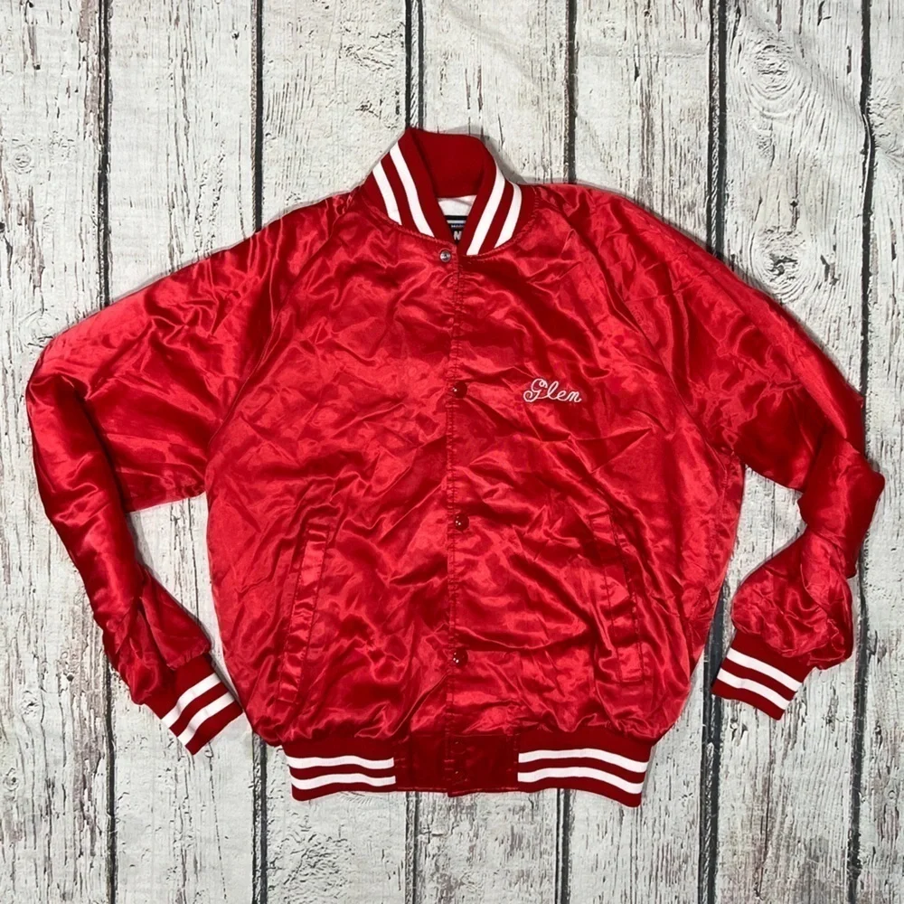 Vintage Jarent Int JSM 1988 Softball Champions Bomber Lightweight Coat Jacket